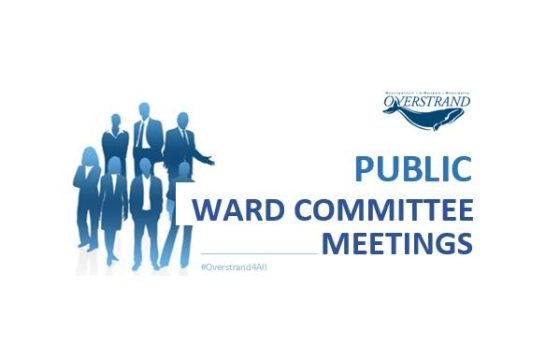 July Schedule For Overstrand’s Public Ward Meetings
