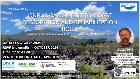 DON’T MISS: Onrus Catchment-to-Coast Project Talk